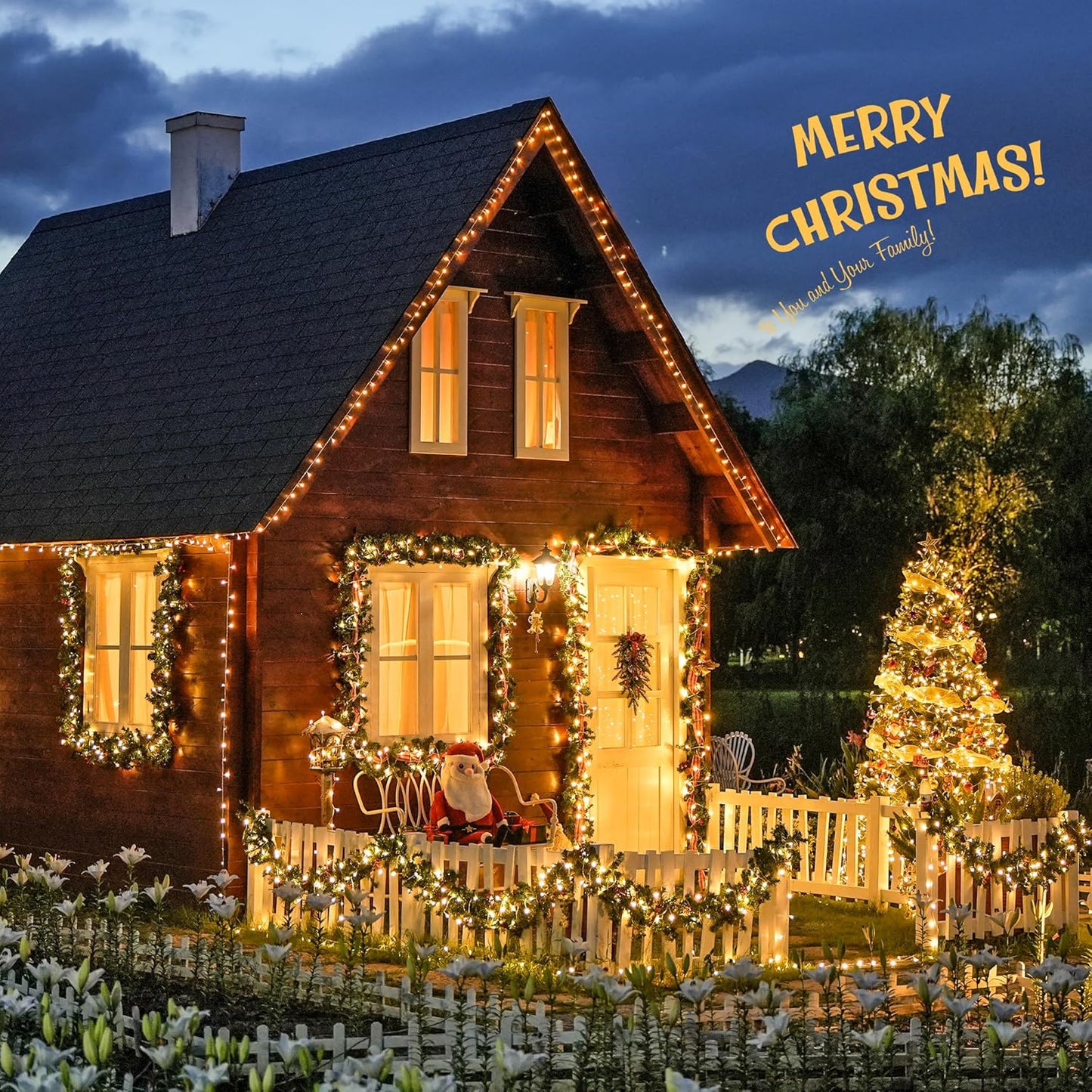 168Ft String Lights Outdoor Waterproof, 600 LED Christmas Lights | Classroom Lights Indoor Plug in for Patio Tree Room Wedding Party Christmas Pergola Decor, Remote, Clear Wire, Warm White