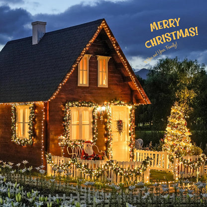 168Ft String Lights Outdoor Waterproof, 600 LED Christmas Lights | Classroom Lights Indoor Plug in for Patio Tree Room Wedding Party Christmas Pergola Decor, Remote, Clear Wire, Warm White